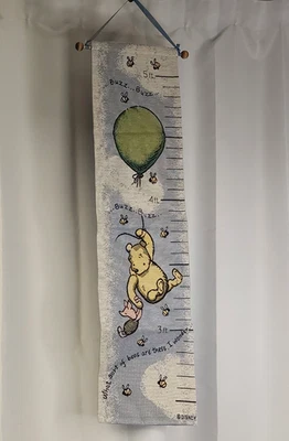 Winnie the Pooh Tabla de Crecimiento Niños Guardería Colgar Arte de Pared Disney Años 90 De Colección Usado en Excelente Condición Foto 1 de 4