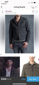 Vintage John Varvatos Dark Denim Jacket - Large - Picture 1 of 7