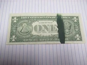 Pretty Crisp $1 1988 A FRN Federal Reserve Note Reverse Ink Smear Error Bill - Picture 1 of 7