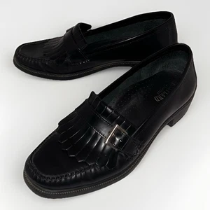 Eastland Rosalie Women Black Leather Low Heel Loafer Shoe Size 8 Y2k - Picture 1 of 9
