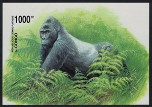 DR Congo WWF Grauer's Gorilla MS Imperf 2002 MNH MI#Block 117B - Picture 1 of 1