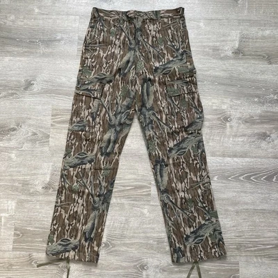 Vintage Mossy Oak Chamois Cargo Pants Mens Medium (34x34) Treestand Camo 90s - Image 1 of 4