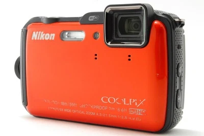 Nikon COOLPIX AW120 Orange Digital Camera 16.0 MP 5x Zoom GPS GLONASS full HD - Image 1 of 4