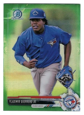 Vladimir Guerrero Jr. 2017 Bowman Chrome Mini GREEN REFRACTOR #d /99 PRC - Image 1 of 2
