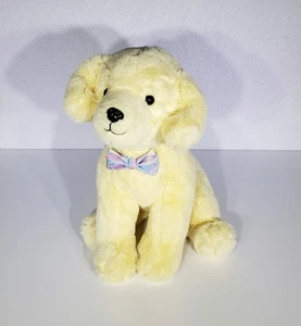FAO Schwarz Golden Retriever Yellow Lab Puppy Dog Bow Tie Soft Plush Toy 12" EUC - Picture 1 of 10