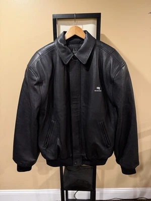 Balenciaga Demna Sport B Taxi Blouson Leather Bomber Jacket - Image 1 of 4