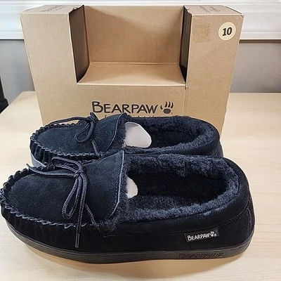 Zapatillas mocasín Bearpaw Moc Ii para hombre negras - 10 medianas Foto 1 de 4