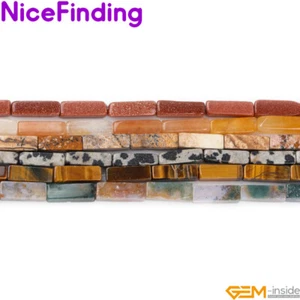 4x13mm Gemstones Cuboid Column Natural Stone Loose Beads 15" DIY Wholesale - Picture 1 of 121