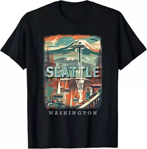Seattle Washington WA Emerald City Skyline SD270 T-Shirt Hoodie - Picture 1 of 16
