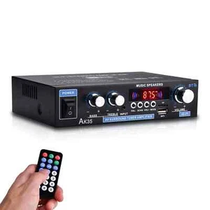 AK35 200W Dual Channel Bluetooth 5.0 Stereo Audio Amplifier Receiver with USB... - Picture 1 of 2