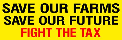 NO FARMERS NO FOOD SAVE OUR FUTURE OUTDOOR PVC BANNER SUPPORTING FARMERS - Image 1 of 4