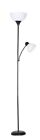 Mainstays 72'' Combo Floor Lamp with Adjustable Reading Lamp, Black, Metal NEW