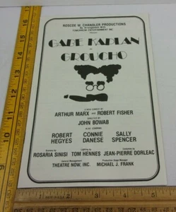 Groucho Marx Gabe Kaplan 1980s live theater program play - Imagen 1 de 5