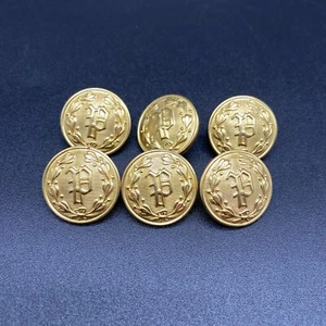 Vintage Waterbury Police Uniform Buttons Gold Tone “P” Ornate U.S.A. Metal Lot - Picture 1 of 3