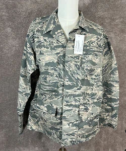 Chaqueta de la Fuerza Aérea de los Estados Unidos para Hombres 46R = XL Abrigo Verde a Rayas de Tigre Camuflaje Desgarro Botón - Imagen 1 de 9