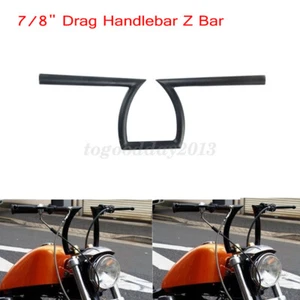 Universal 7/8''22mm Motorcycle Bar Drag Handlebar Z Bars For Yamaha Honda Harley - Picture 1 of 5