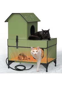 Lesotc beheiztes Katzenhaus für Katzen im Freien im Winter - Bild 1 von 7
