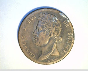 1830-A France, French Colonies, 5 Centimes, Medium Grade Bronze (Fra-36) - Picture 1 of 2