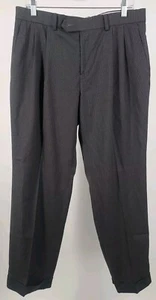Ralph Lauren Gentlemen Comfort Flex Pant Pleated Grey Dress Pants 34W 29L - Picture 1 of 8