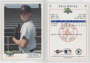 1992 Classic Best Lynchburg Red Sox Corey Bailey #5