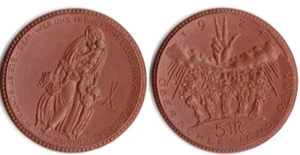 1921 5 MARK Notgeld Oberschlesien Germany Coin Meissen Porcelain - Scheuch 389a - Picture 1 of 11