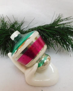 VINTAGE CHRISTMAS ORNAMENT SHINY BRITE UFO LANTERN TORNADO GREAT COLORS NICE - Picture 1 of 9