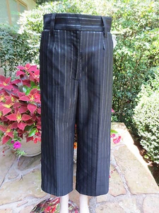 MARC JACOBS COLLECTION Black Lurex Pinstrip Pants Trousers Sz 4 NEW WITH TAGS - Picture 1 of 6