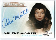 BATTLESTAR GALACTICA COLONIAL WARRIORS A22 ARLENE MARTEL ADULTRESS 58 AUTOGRAPH
