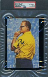 Sid Gillman PSA DNA Coa Signed Slabbed Goal Line Art Card Autograph