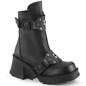 EYELE NIETEN SCHNELLVERSCHLUSS 2,75" STIEFELETTE SCHWARZ oder WEISS DAMEN 6 7 8 9 10 - Bild 1 von 2