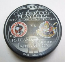 WILKES BARRE SCRANTON PENGUINS vs BINGHAMTON SENATORS puck 2005 Playoffs AHL