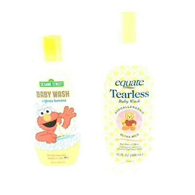 Sesame Street Baby Wash Equate Tearless Baby Wash Ultra Suave Todo el Cabello Vendedor de EE. UU. Foto 1 de 4