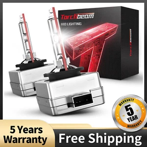 Torchbeam D1S HID Bulbs Xenon 6000K 35W HID Bulb with Metal Stents Base 2PCS - Picture 1 of 13