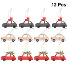  12 Pcs Car Christmas Tree Decorations Hanging Gift Decorate Creative