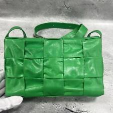 BOTTEGA VENETA Cassette Crossbody Bag Parakeet Green Intrecciato Leather Silver