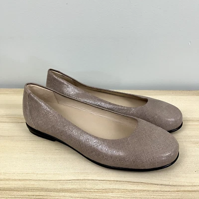 SAS Pisos Mujer Talla 11.5 Ancho Escénico Ballet Niebla Marrón Punta Redonda Carrera Oficina Foto 1 de 4