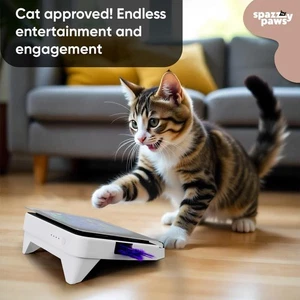Spazzy Paws- Interactive Cat Toy, Engaging Moving Parts for Cat Videos on Tablet - Picture 1 of 9