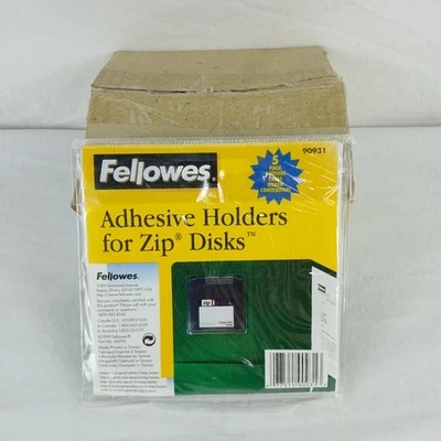 NUEVO FELLOWS IOMEGA ZIP DRIVE DISCO ADHESIVO SOPORTES ESTUCHE DE 15 PAQUETES DE 5 = 75 CANTIDAD Foto 1 de 4
