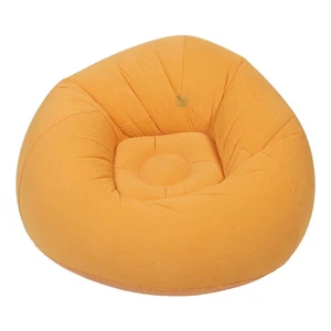 Bean Bag Inflatable Sofa: Outdoor Flocking Air Lounger - Foldable Lazy Beanless - Picture 1 of 12