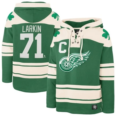 Men's '47 Dylan Larkin Kelly Green Detroit Red Wings St. Patrick's Day Player - Image 1 of 3