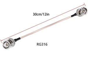BNC-Stecker auf BNC-Stecker, RG316, 50 Ohm, Koaxialkabel, Überbrückungskabel - Picture 1 of 8