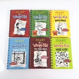 Lot Of 6 Diary Of A Wimpy Kid Books # 1, 3, 4, 6, 7, 8 Hardcover - Picture 1 of 6