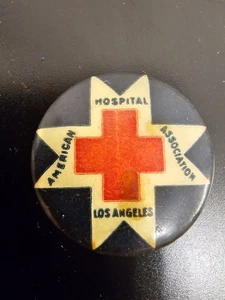 US American Hospital Association Los Angeles vintage button pinback - Picture 1 of 3