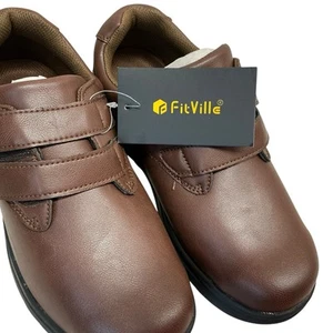 Scarpe Fitville Marca Recovery Power Donna Marrone 9 EW Supporto Tacco Arco Nuove - Foto 1 di 11