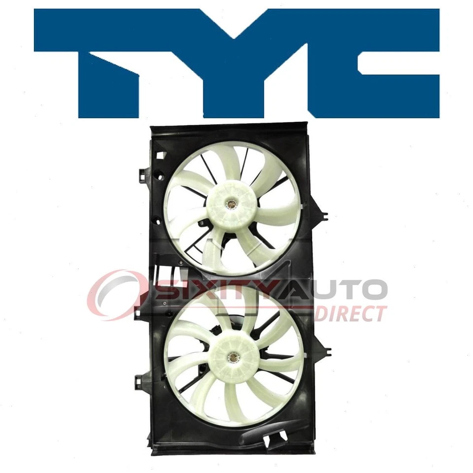TYC Dual Radiator & Condenser Fan Assembly for 2013-2015 Toyota Avalon Belts wi Foto 1 de 4