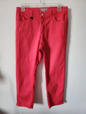 Ladies Per Una Pink Cropped Jeans Size 10 Marks And Spencer  - Image 1 of 4
