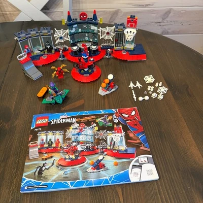 Lego Marvel Spider-Man Attack On The Spider Lair 76175 Complete Set with Manual - Image 1 of 4