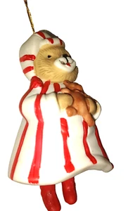 Cheery Chimes Handcrafted Porcelain Collect-a-bell girl teddy bear pre-owned EUC - Picture 1 of 6