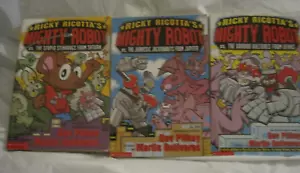 Lot 3~Ricky Ricotta's Mighty Robot Chapter Book Series by Dav Pilkey~LBDLI - Imagen 1 de 5