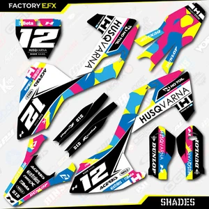 CMYK Shades Racing Graphics Kit fit 16-18 Husqvarna TC FC 125 250 300 450 - Bild 1 von 8